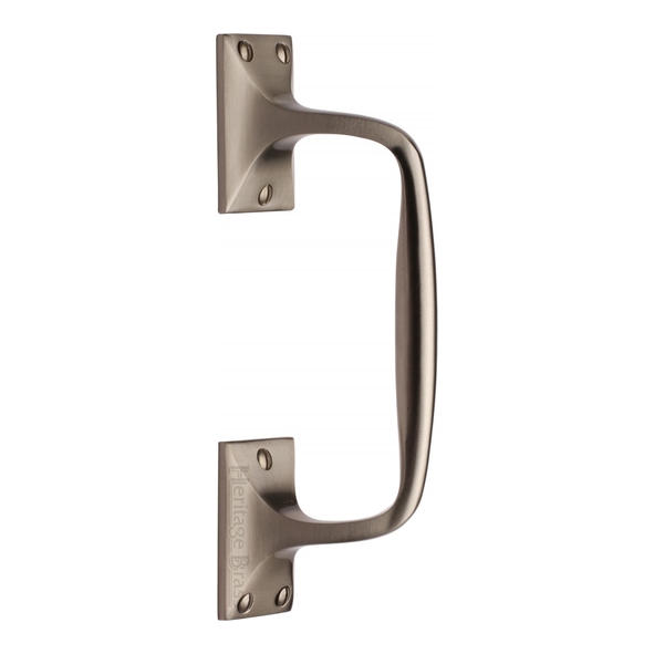 V1150 202-SN • 202mm • Satin Nickel • Heritage Brass Traditional Cranked Pull Handle